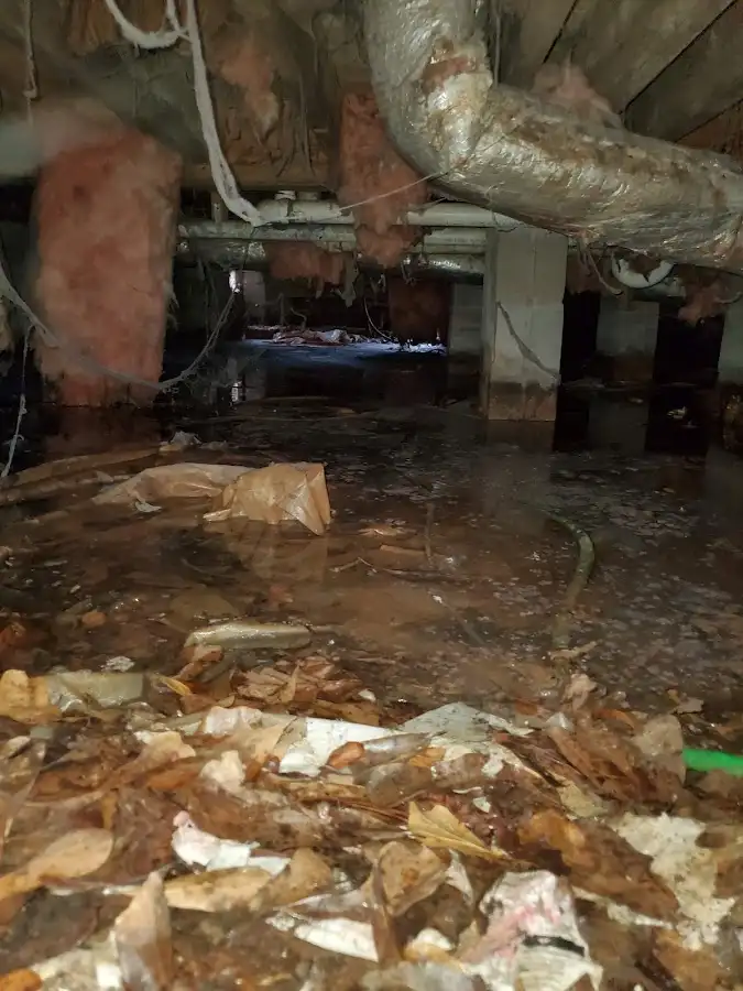 Crawl space flood assessment for Commercial Water Damage Restoration in Del Aire